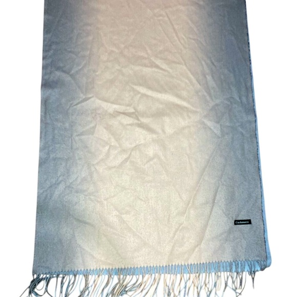 CASHMERE OMBRE SCARF FRINGE - Picture 3 of 6